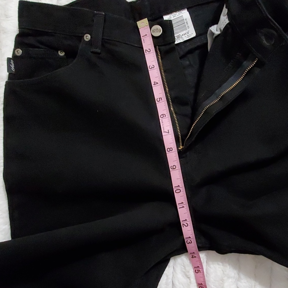 Vintage Chic by H-I-S• black high waist jeans size10 tall retro Mom jeans 80s - Picture 7 of 12